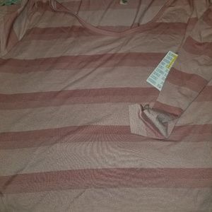 3xl light pink striped lynnae